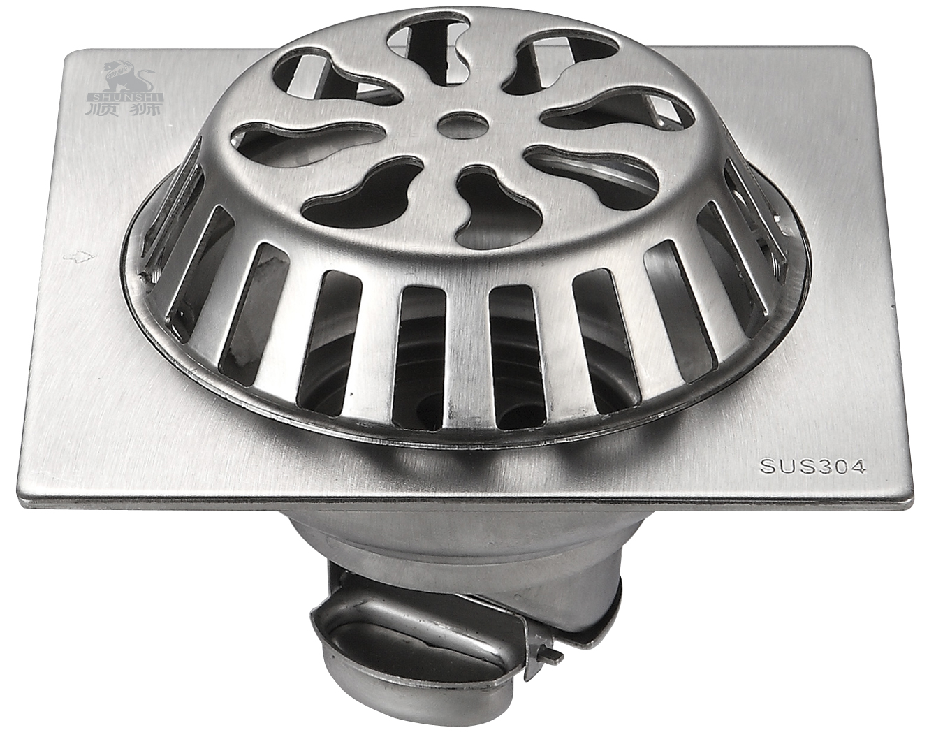志良順獅304不銹鋼花園陽(yáng)臺(tái)大排量防臭地漏