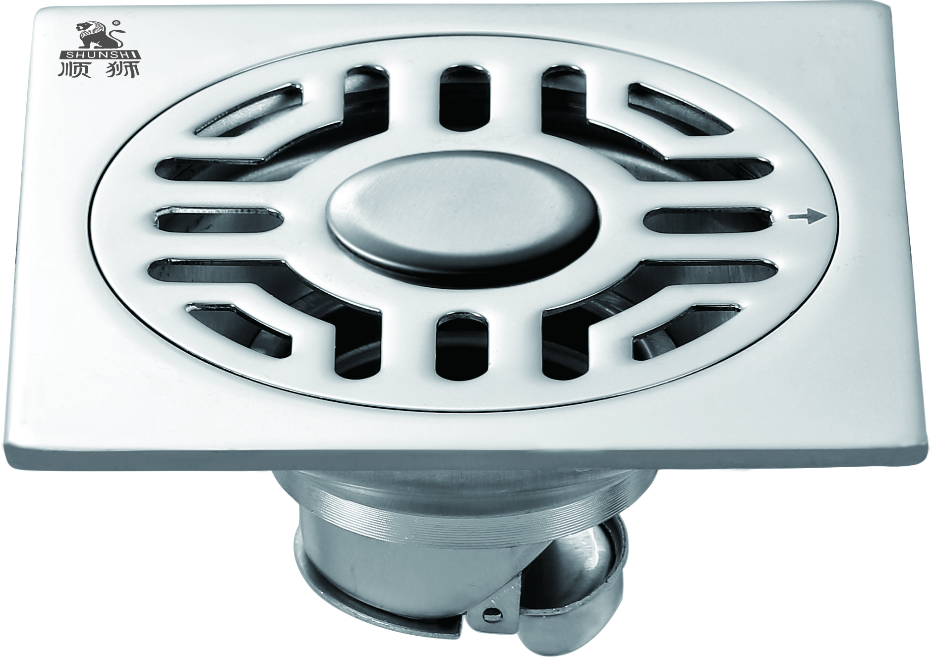 志良順獅304不銹鋼銅錢(qián)型浴室衛(wèi)生間洗衣機(jī)雙用地漏